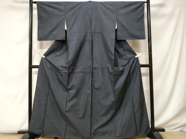 平和屋着物■本場大島紬　幾何学文様　正絹　逸品　CABF9248ev