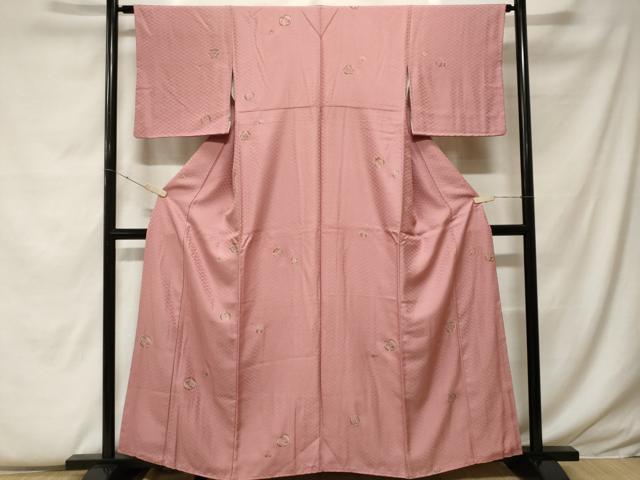平和屋着物■上質な小紋　吉祥花丸文　金彩　正絹　逸品　CABF9249ev
