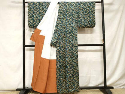 平和屋着物■上質な小紋 立涌枝梅文 正絹 逸品 CABF9250ev