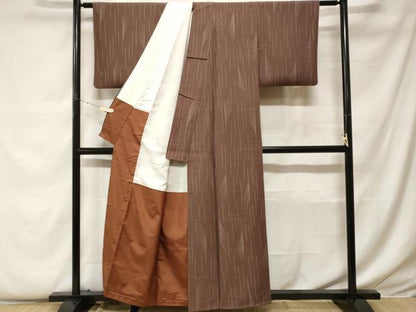 平和屋着物■上質な小紋　御召縮緬　芒　正絹　逸品　CABF9252ev