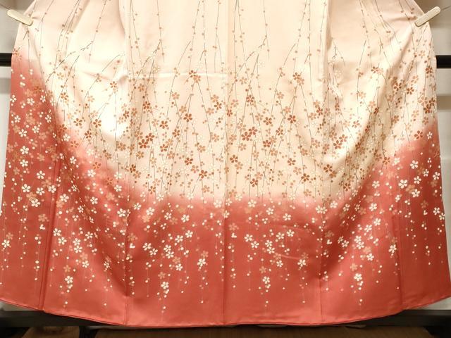 平和屋着物■訪問着　枝垂れ花文　暈し染め　金彩　正絹　逸品　CABF9254ev