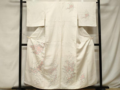 平和屋着物■訪問着　枝花文　金糸　正絹　逸品　CABF9255ev