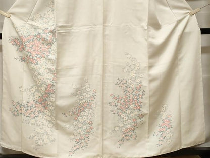 平和屋着物■訪問着　枝花文　金糸　正絹　逸品　CABF9255ev