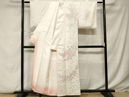平和屋着物■訪問着　枝花文　金糸　正絹　逸品　CABF9255ev
