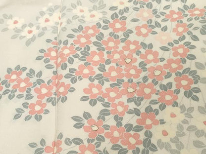 平和屋着物■訪問着　枝花文　金糸　正絹　逸品　CABF9255ev