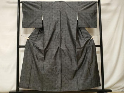 平和屋着物■本場大島紬 麻の葉文様 正絹 逸品 CABF9262ev