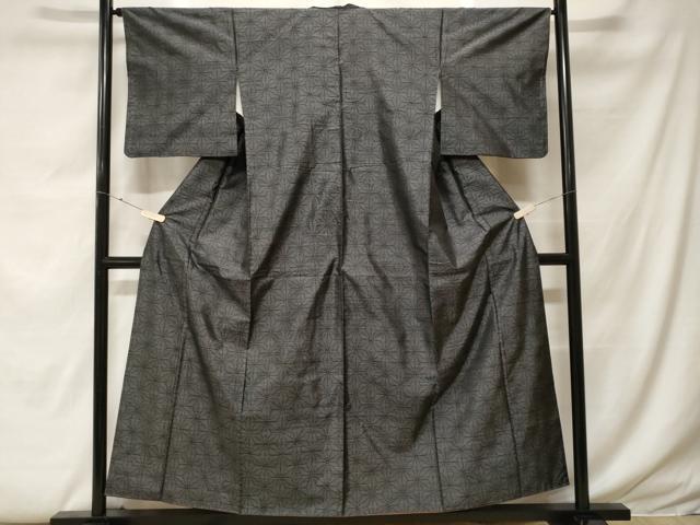 平和屋着物■本場大島紬 麻の葉文様 正絹 逸品 CABF9262ev