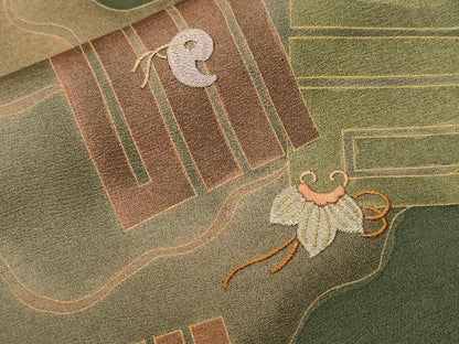 平和屋着物■訪問着　刺繍　道長宝尽くし文　源氏香　暈し染め　金彩　正絹　逸品　CABF9268ev