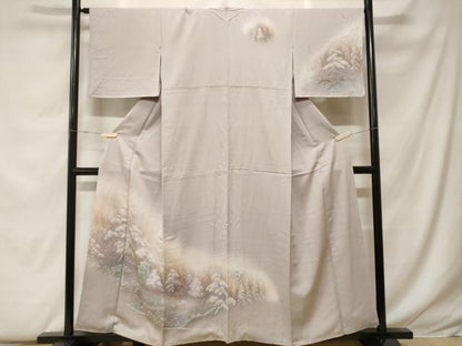 平和屋着物■訪問着　風景文　暈し染め　金彩　正絹　逸品　CABF9273ev