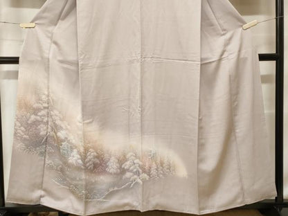 平和屋着物■訪問着　風景文　暈し染め　金彩　正絹　逸品　CABF9273ev