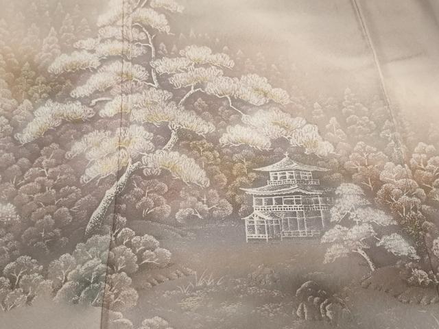 平和屋着物■訪問着　風景文　暈し染め　金彩　正絹　逸品　CABF9273ev
