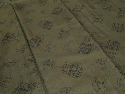 平和屋着物■上質なお召 菱重ね花文 正絹 逸品 未使用 CABF9280ev