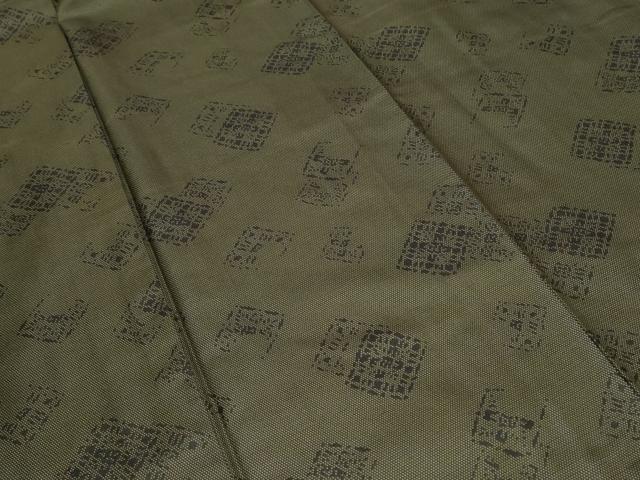 平和屋着物■上質なお召 菱重ね花文 正絹 逸品 未使用 CABF9280ev
