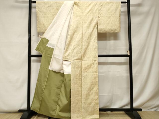 平和屋着物□本場大島紬 横段更紗花文 正絹 逸品 CABF9282ev