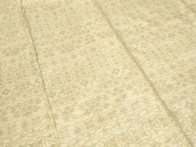 平和屋着物●本場大島紬　横段文　正絹　逸品　BAAW5101hj 平和屋着物○本場大島紬 染大島 訪問着 枝花文 金彩 正絹 逸品