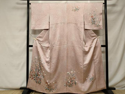 平和屋着物■訪問着 枝花文 暈し染め 金銀彩 正絹 逸品 CABF9287ev