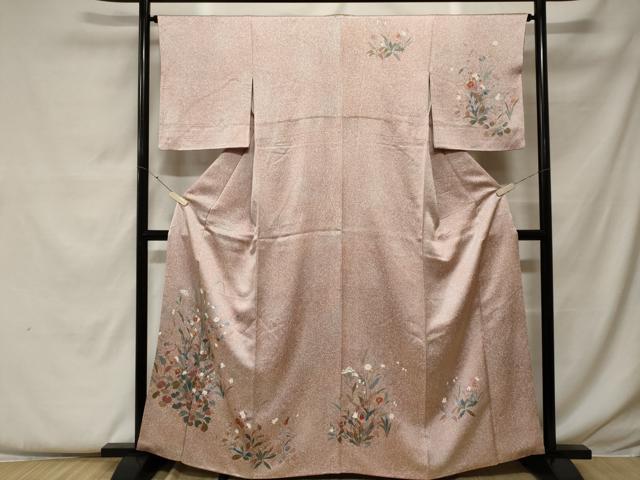 平和屋着物■訪問着 枝花文 暈し染め 金銀彩 正絹 逸品 CABF9287ev