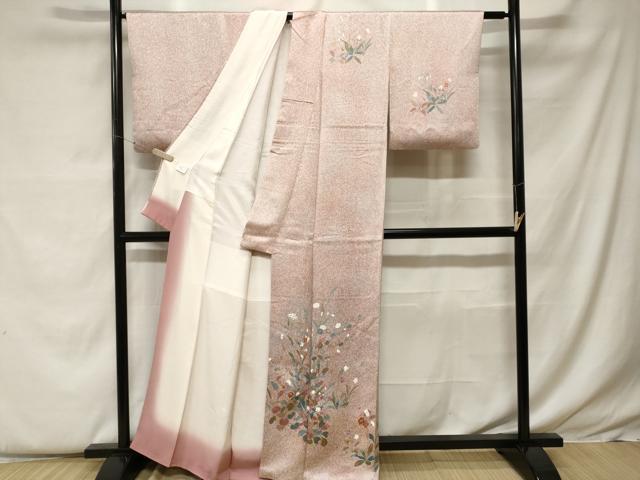 平和屋着物■訪問着 枝花文 暈し染め 金銀彩 正絹 逸品 CABF9287ev