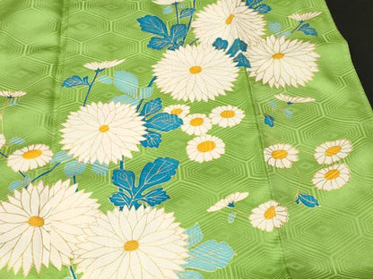 平和屋着物■豪華振袖　駒刺繍　枝菊文　暈し染め　金彩　正絹　逸品　CABF9289ev