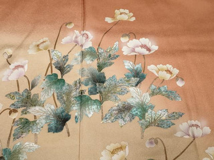 平和屋着物■訪問着 枝花文 暈し染め 金彩 正絹 逸品 CABF9291ev