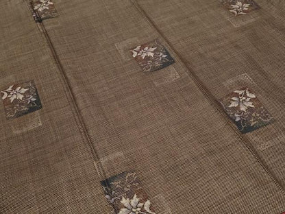 平和屋着物■本場大島紬　7マルキ　色紙重ね更紗枝花文　正絹　逸品　CABF9297ev