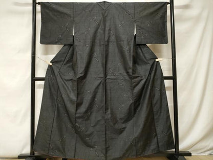平和屋着物■本場大島紬　幾何学文様　正絹　逸品　CABF9307ev