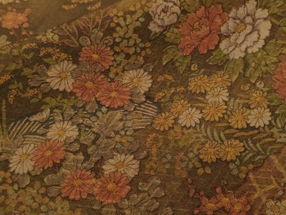 平和屋着物■上質な小紋 流水草花文 暈し染め 正絹 逸品 CABF9310ev