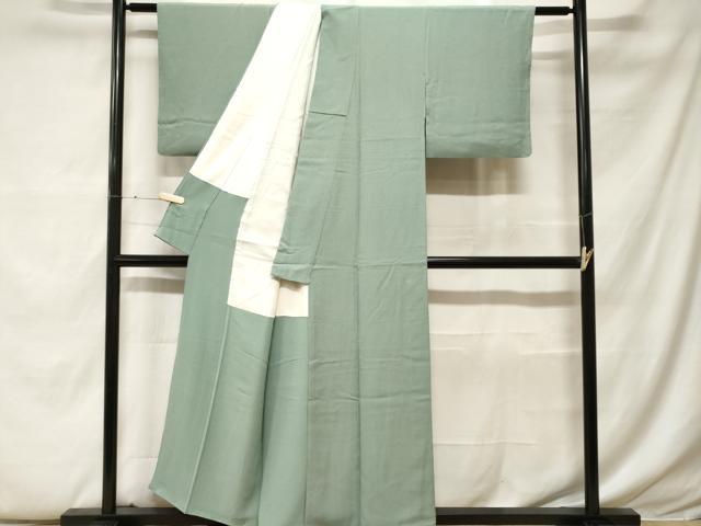 平和屋着物■上質な色無地 薄青色 正絹 逸品 CABF9313ev