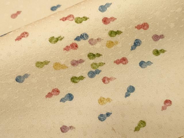 平和屋着物■上質な小紋 瓢箪 正絹 逸品 CABF9318ev