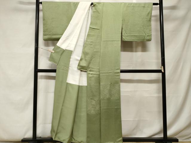 平和屋着物■豪華色留袖 横段吉祥花文 銀糸 正絹 逸品 CABF9320ev
