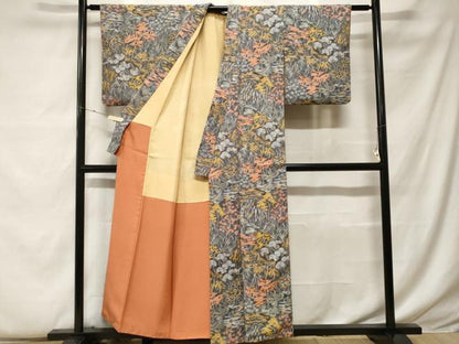 平和屋着物■上質な小紋 草木文 正絹 逸品 CABF9323ev