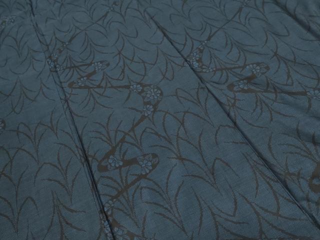 平和屋着物□本場大島紬 9マルキ 流水草花文 正絹 逸品 CABF9324ev