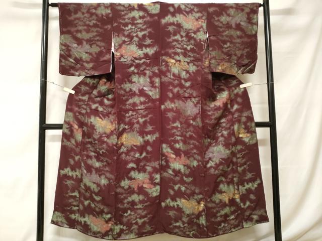 平和屋着物■上質な小紋　寿光織　霞文　金彩　正絹　逸品　未使用　CABF9327ev 平和屋着物□上質な小紋 寿光織 霞文 金彩 正絹 逸品 未使用