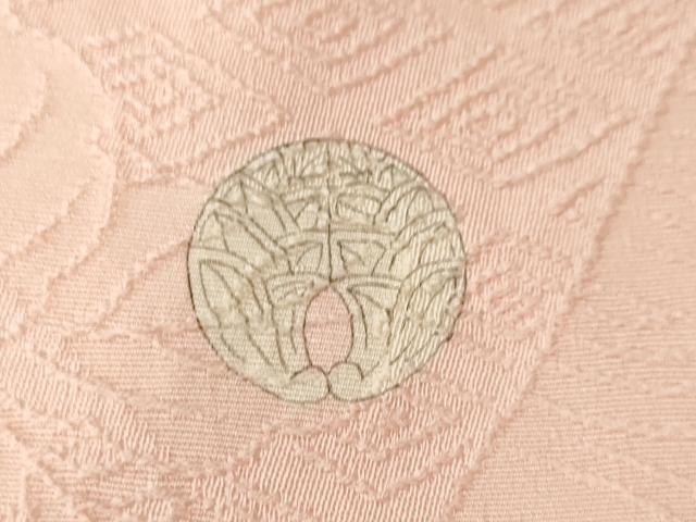 平和屋着物■上質な色無地 切嵌吉祥花地紋 薄桜色 正絹 逸品 CABF9328ev