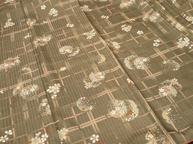平和屋着物■上質な小紋 雪輪花文 金彩 正絹 逸品 CABF9331ev
