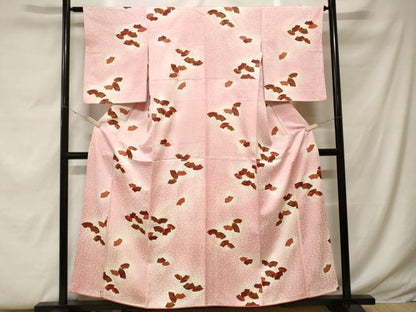 平和屋着物■上質な小紋 地紙重ね花文 暈し染め 金彩 正絹 逸品 CABF9336ev