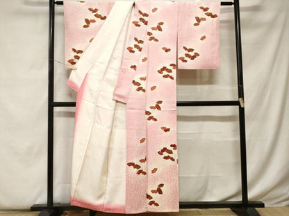 平和屋着物■上質な小紋 地紙重ね花文 暈し染め 金彩 正絹 逸品 CABF9336ev