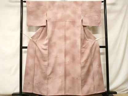 平和屋着物■上質な小紋 地紋起こし 流水文 暈し染め 正絹 逸品 CABF9339ev