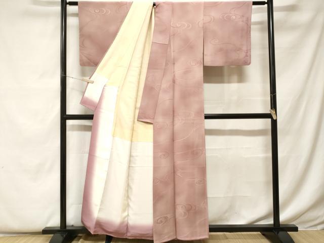 平和屋着物■上質な小紋 地紋起こし 流水文 暈し染め 正絹 逸品 CABF9339ev