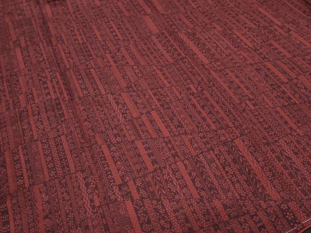 平和屋着物■上質な小紋 切嵌草花文 正絹 逸品 CABF9343ev