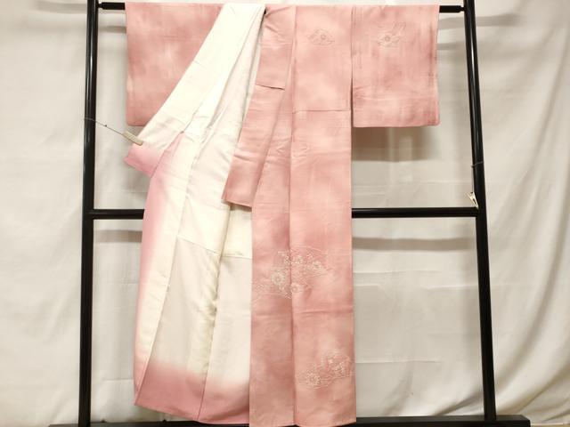平和屋着物■中国三大刺繍 相良刺繍 訪問着 花唐草文 暈し染め 正絹 逸品 CABF9351ev