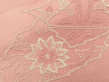 平和屋着物■中国三大刺繍 相良刺繍 訪問着 花唐草文 暈し染め 正絹 逸品 CABF9351ev