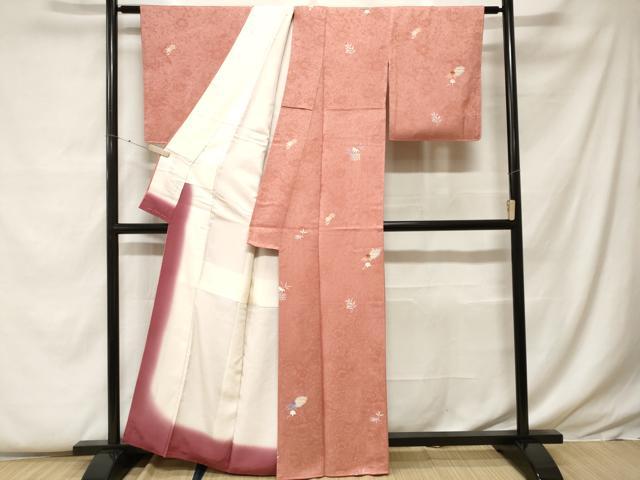 平和屋着物■上質な小紋 籬花文 辻が花地紋 正絹 逸品 CABF9353ev