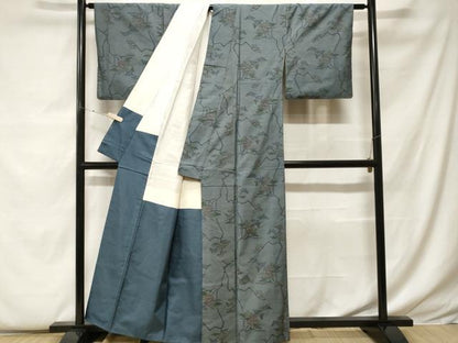 平和屋着物■本場大島紬 7マルキ 枝葉文 正絹 逸品 CABF9360ev