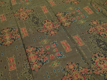 平和屋着物■本場大島紬　7マルキ　幾何学文　正絹　逸品　CABF9362ev