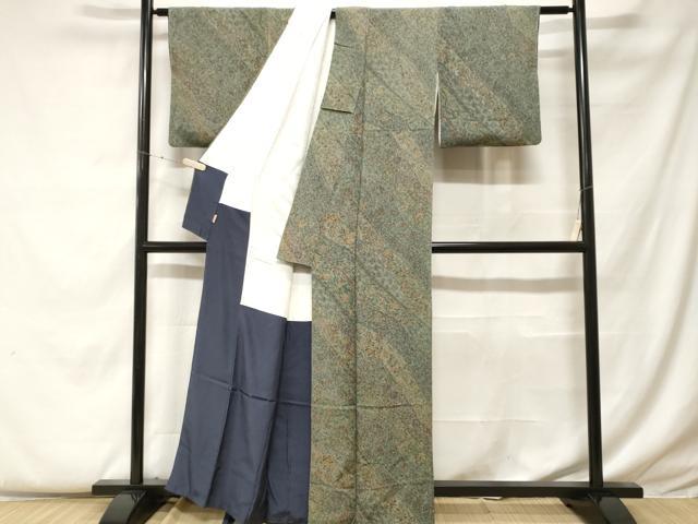 平和屋着物■上質な小紋 更紗吉祥花文 金彩 鬼しぼ縮緬 ますいわ屋扱い 正絹 逸品 CABF9369ev