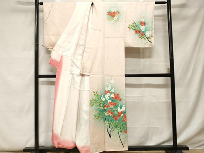 平和屋着物■訪問着 枝楓梅文 暈し染め 正絹 逸品 未使用 CABF9372ev