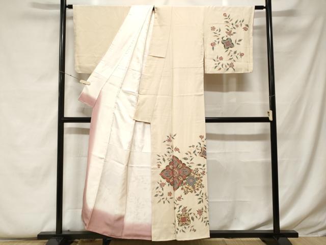 平和屋着物■訪問着 正倉院更紗花唐草文 金彩 正絹 逸品 CABF9377ev