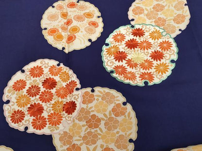 平和屋着物■訪問着 刺繍 雪輪花唐草文 金糸 正絹 逸品 CABF9385ev