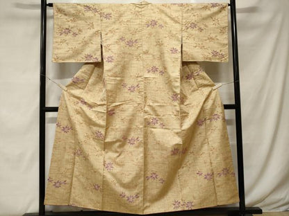 平和屋着物■上質な紬 舞花文 正絹 逸品 CABF9387ev